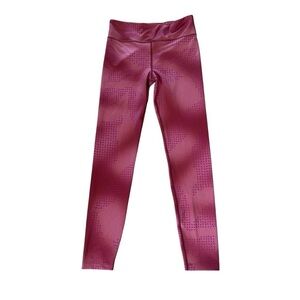 Nike Dri-Fit One Leggings Pink High Rise Tight Fit Full Length Training Girls L